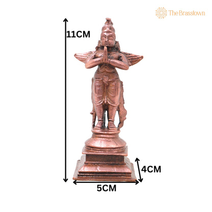 Copper Garuda Idol – Handcrafted Traditional Murti for Puja, Home Mandir &amp; Décor 4.5 Inch 5