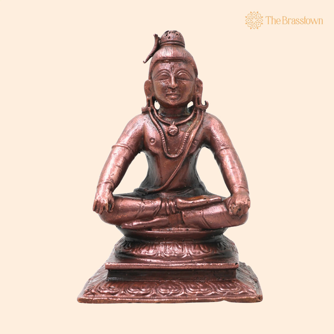Brass Shiva Mahadev Murti – Handcrafted Traditional Chola Style Bholenath Statue for Pooja, Home Décor &amp; Gifting 4.5 Inch 1