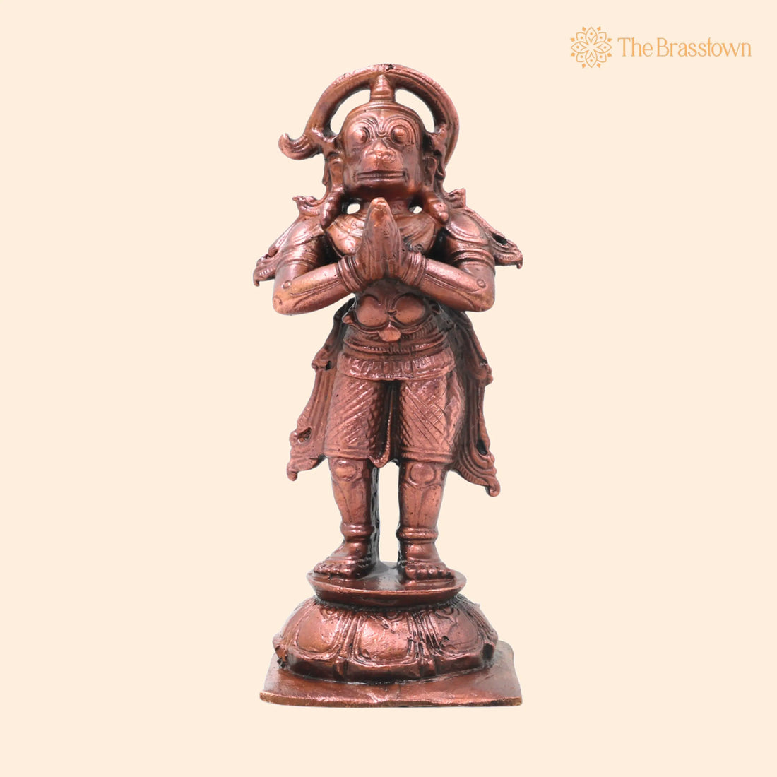 Copper Hanuman Idol Handcrafted Bajrangbali Anjaneya Murti for Pooja – Vastu, Home Décor &amp; Gifting 4.5 Inch 1