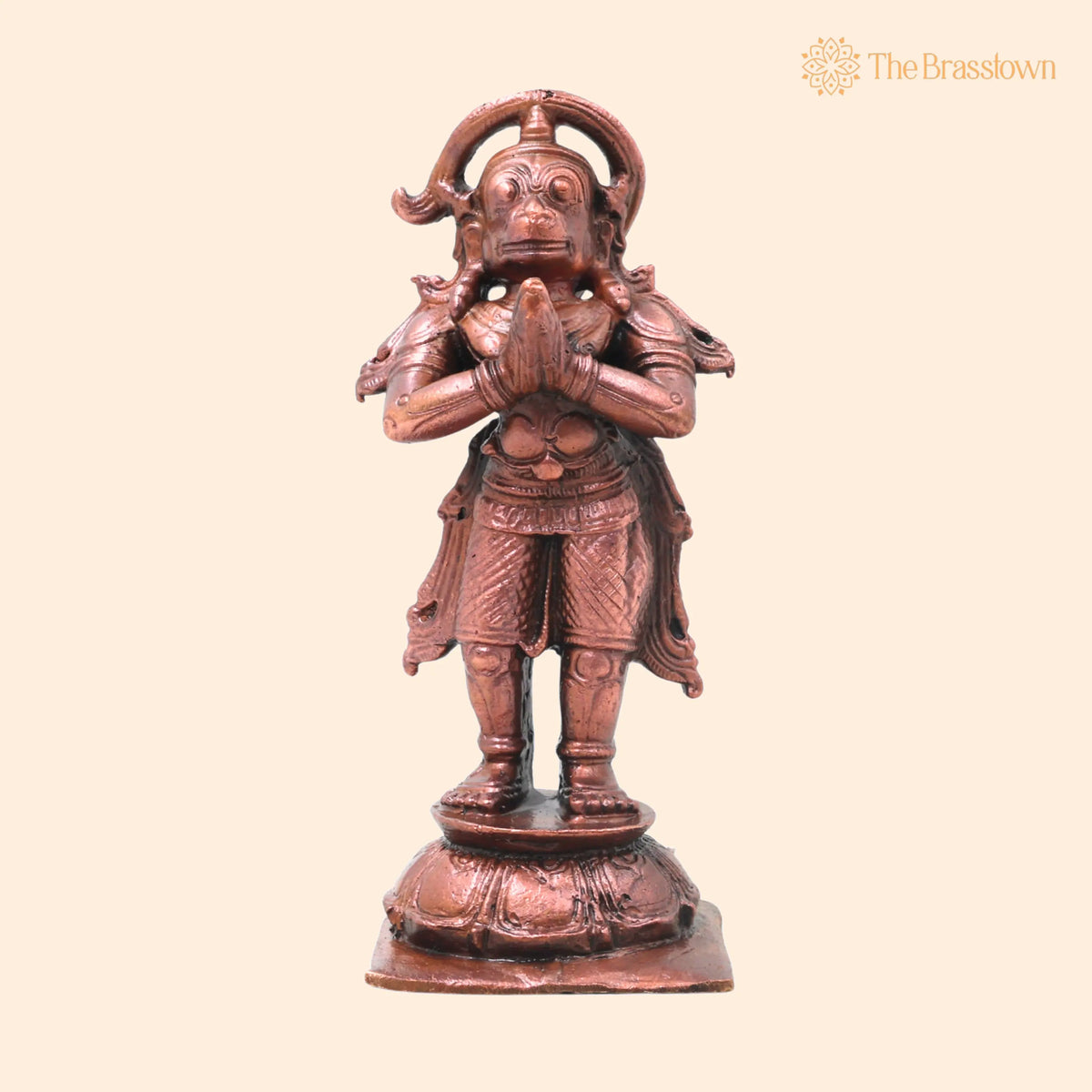 Copper Hanuman Idol Handcrafted Bajrangbali Anjaneya Murti for Pooja – Vastu, Home Décor &amp; Gifting 4.5 Inch 1
