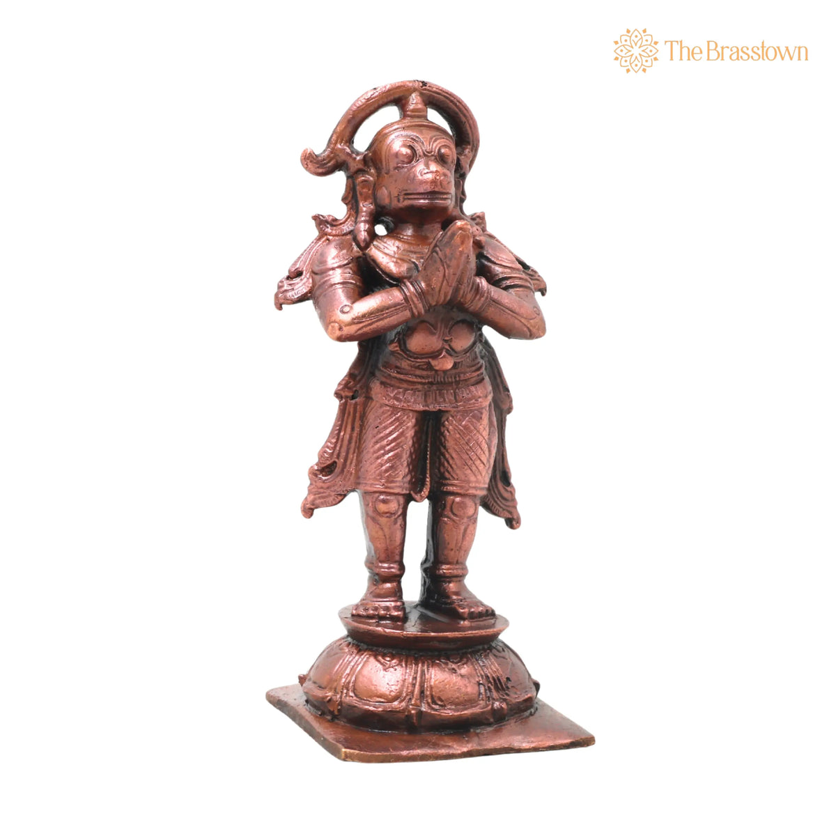 Copper Hanuman Idol Handcrafted Bajrangbali Anjaneya Murti for Pooja – Vastu, Home Décor &amp; Gifting 4.5 Inch 2