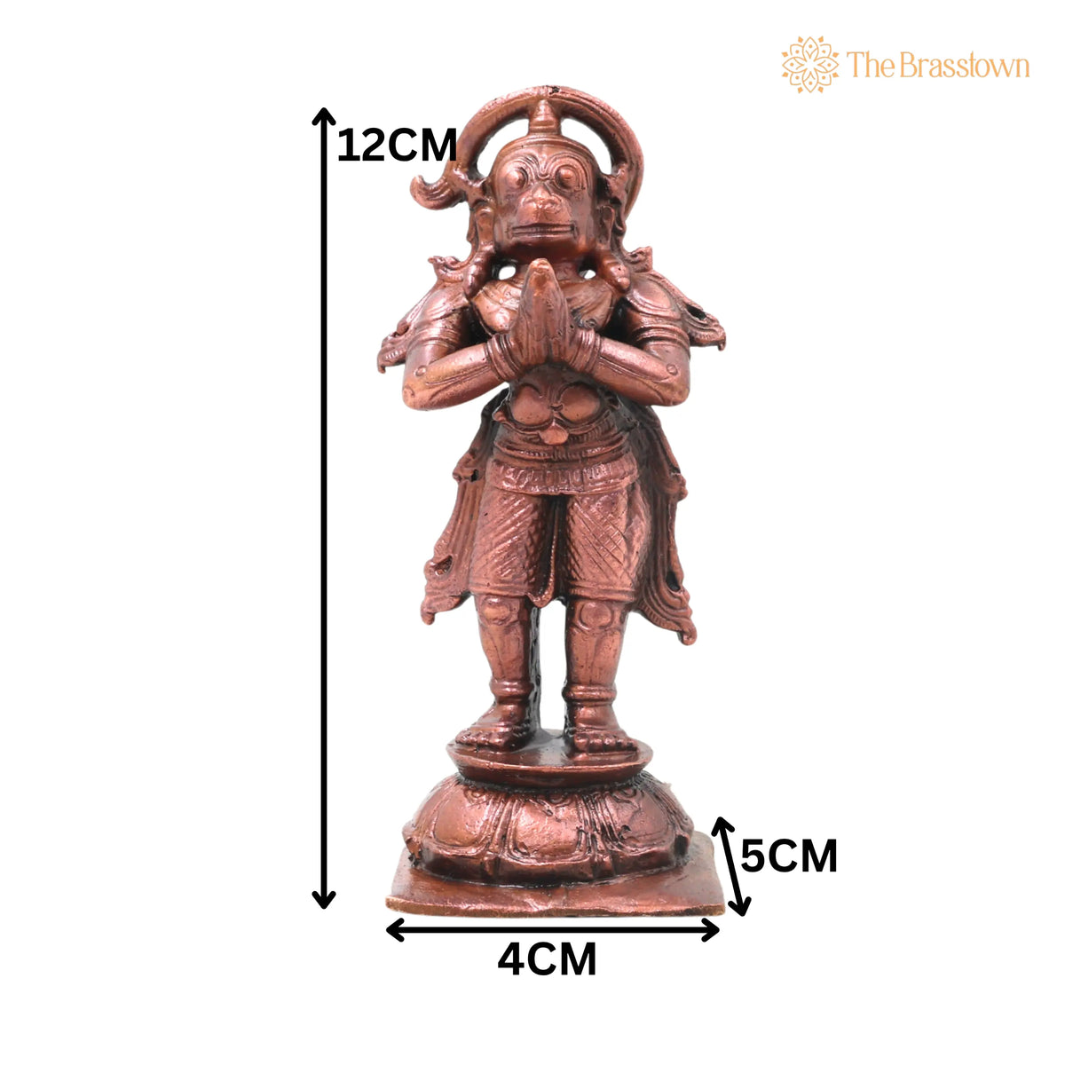 Copper Hanuman Idol Handcrafted Bajrangbali Anjaneya Murti for Pooja – Vastu, Home Décor &amp; Gifting 4.5 Inch 5