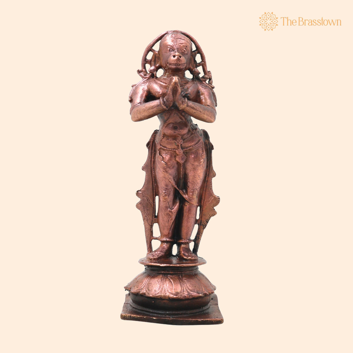 Copper Hanuman Idol Handcrafted Bajrangbali Anjaneya Murti for Pooja – Vastu, Home Décor &amp; Gifting 4 Inch 1