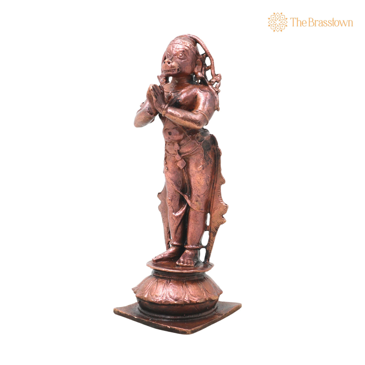 Copper Hanuman Idol Handcrafted Bajrangbali Anjaneya Murti for Pooja – Vastu, Home Décor &amp; Gifting 4 Inch 3