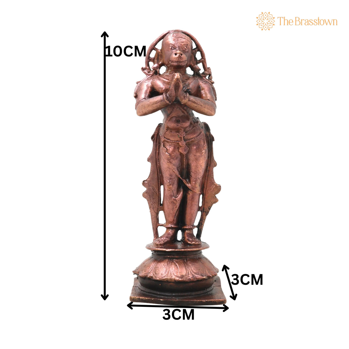 Copper Hanuman Idol Handcrafted Bajrangbali Anjaneya Murti for Pooja – Vastu, Home Décor &amp; Gifting 4 Inch 5
