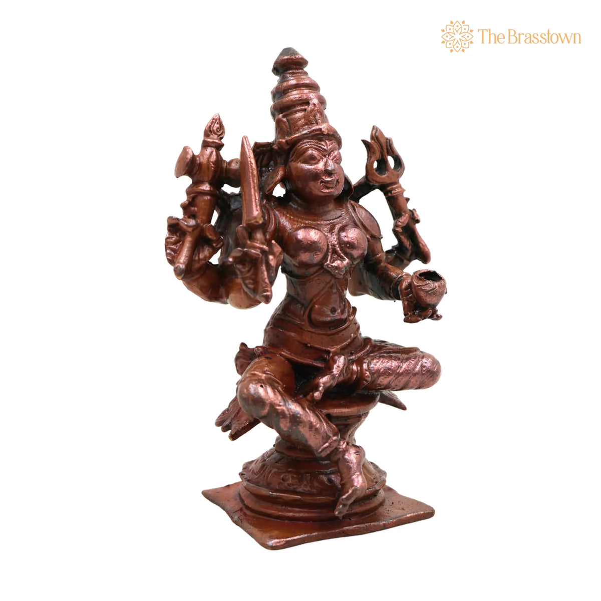 Copper Mariamman Devi Idol – Tamra Amman Murti, Handcrafted Traditional Chola Style Pooja, Home Décor &amp; Gift 4 Inch 2