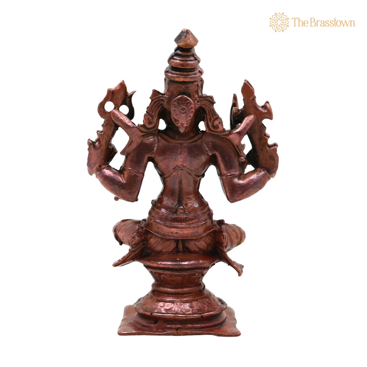Copper Mariamman Devi Idol – Tamra Amman Murti, Handcrafted Traditional Chola Style Pooja, Home Décor &amp; Gift 4 Inch 4