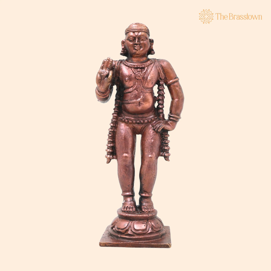 Copper Saint Manikkavasagar Idol Handmade Traditional Murti for Pooja – Home Décor &amp; Spiritual Gifting 4.5 Inch 1