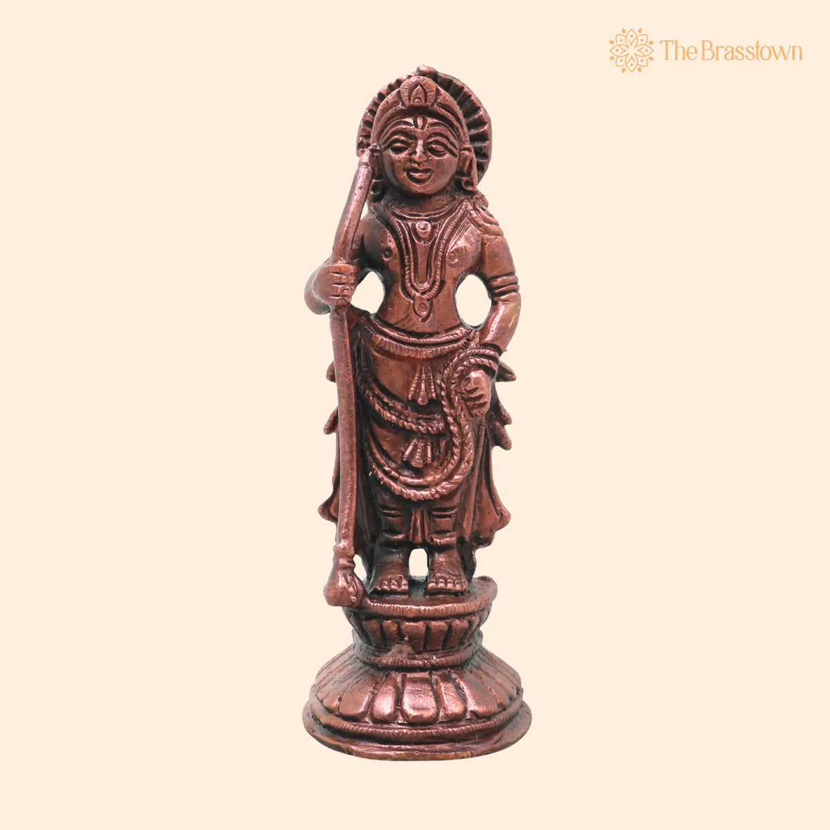 Copper Udupi Krishna Idol – Handcrafted Bala Gopala Murti Traditional Chola Style for Pooja, Décor &amp; Gifting 4.5 Inch 1