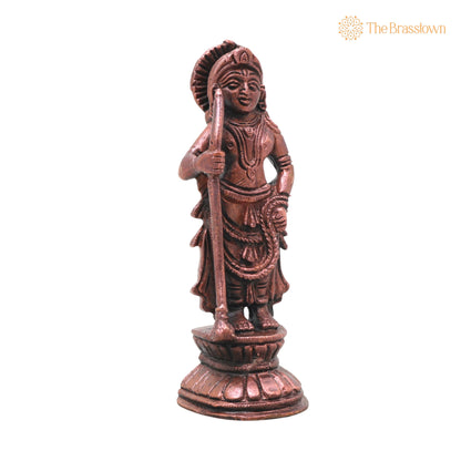 Copper Udupi Krishna Idol – Handcrafted Bala Gopala Murti Traditional Chola Style for Pooja, Décor &amp; Gifting 4.5 Inch 2