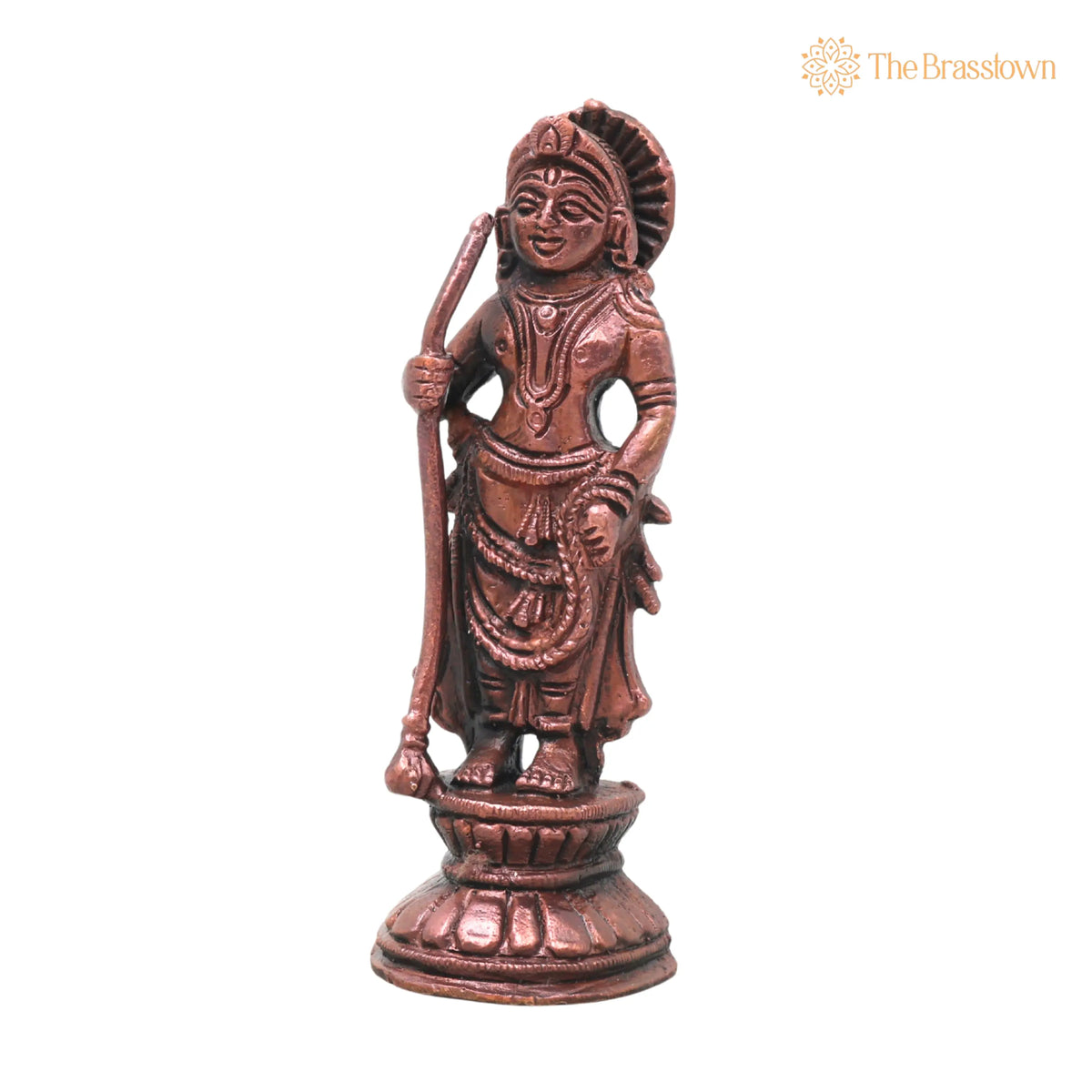 Copper Udupi Krishna Idol – Handcrafted Bala Gopala Murti Traditional Chola Style for Pooja, Décor &amp; Gifting 4.5 Inch 3