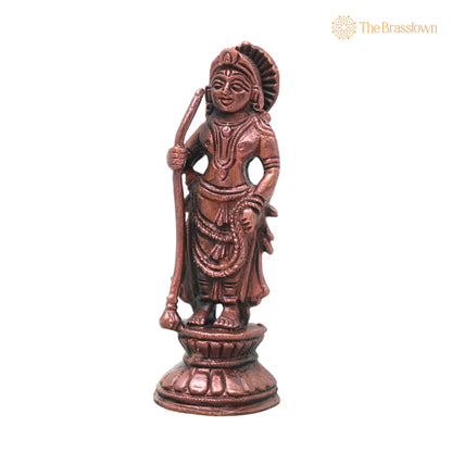 Copper Udupi Krishna Idol – Handcrafted Bala Gopala Murti Traditional Chola Style for Pooja, Décor &amp; Gifting 4.5 Inch 3