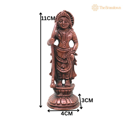 Copper Udupi Krishna Idol – Handcrafted Bala Gopala Murti Traditional Chola Style for Pooja, Décor &amp; Gifting 4.5 Inch 5