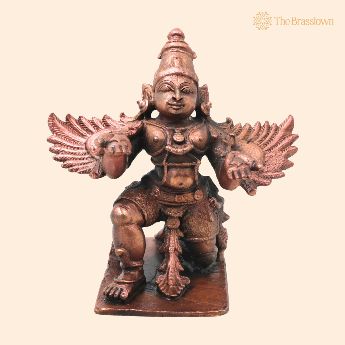 Copper Garuda Idol – Handcrafted Traditional Murti for Puja, Home Mandir &amp; Décor 4.5 Inch 1