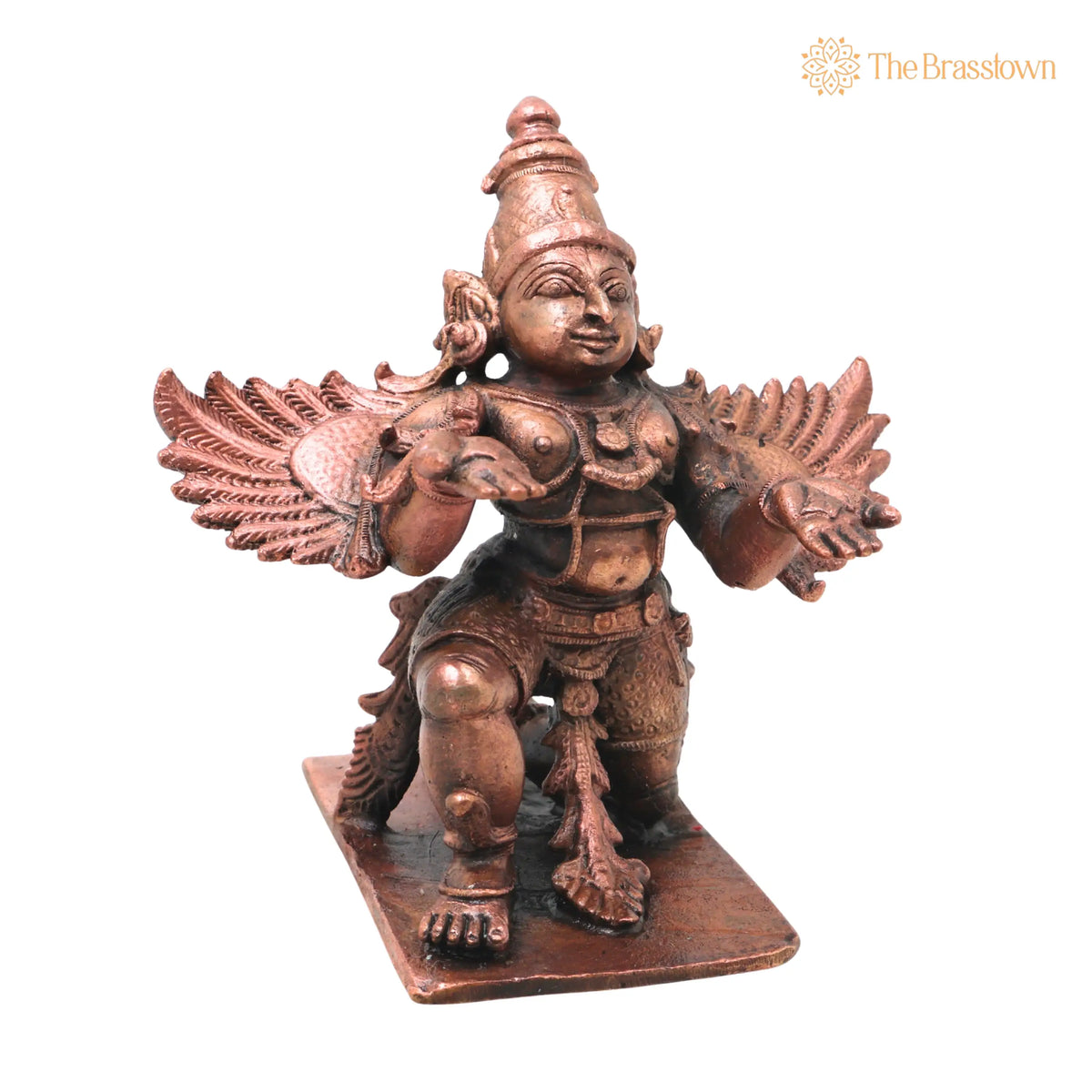 Copper Garuda Idol – Handcrafted Traditional Murti for Puja, Home Mandir &amp; Décor 4.5 Inch 2
