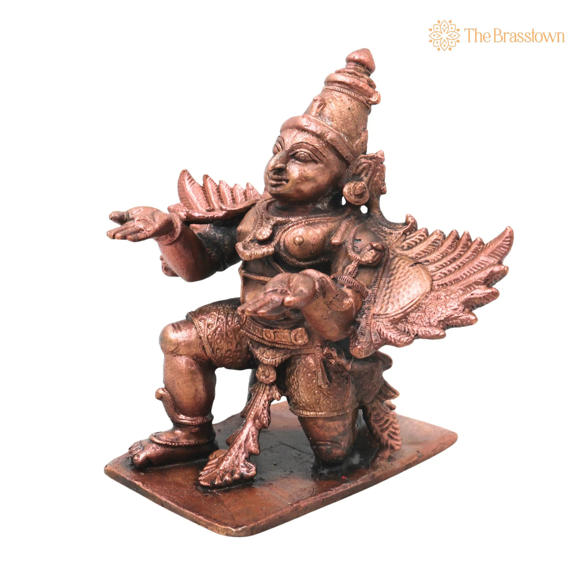 Copper Garuda Idol – Handcrafted Traditional Murti for Puja, Home Mandir &amp; Décor 4.5 Inch 3