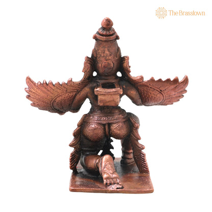 Copper Garuda Idol – Handcrafted Traditional Murti for Puja, Home Mandir &amp; Décor 4.5 Inch 4