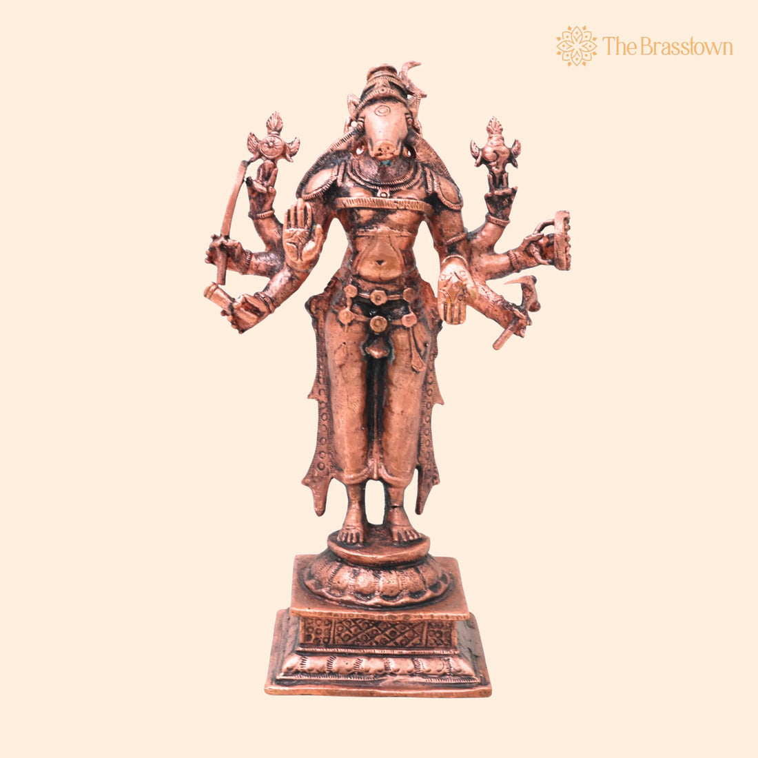 Copper Sri Maha Varahi Devi Idol – Handcrafted Home Décor &amp; Gifting 5.5 Inch 1