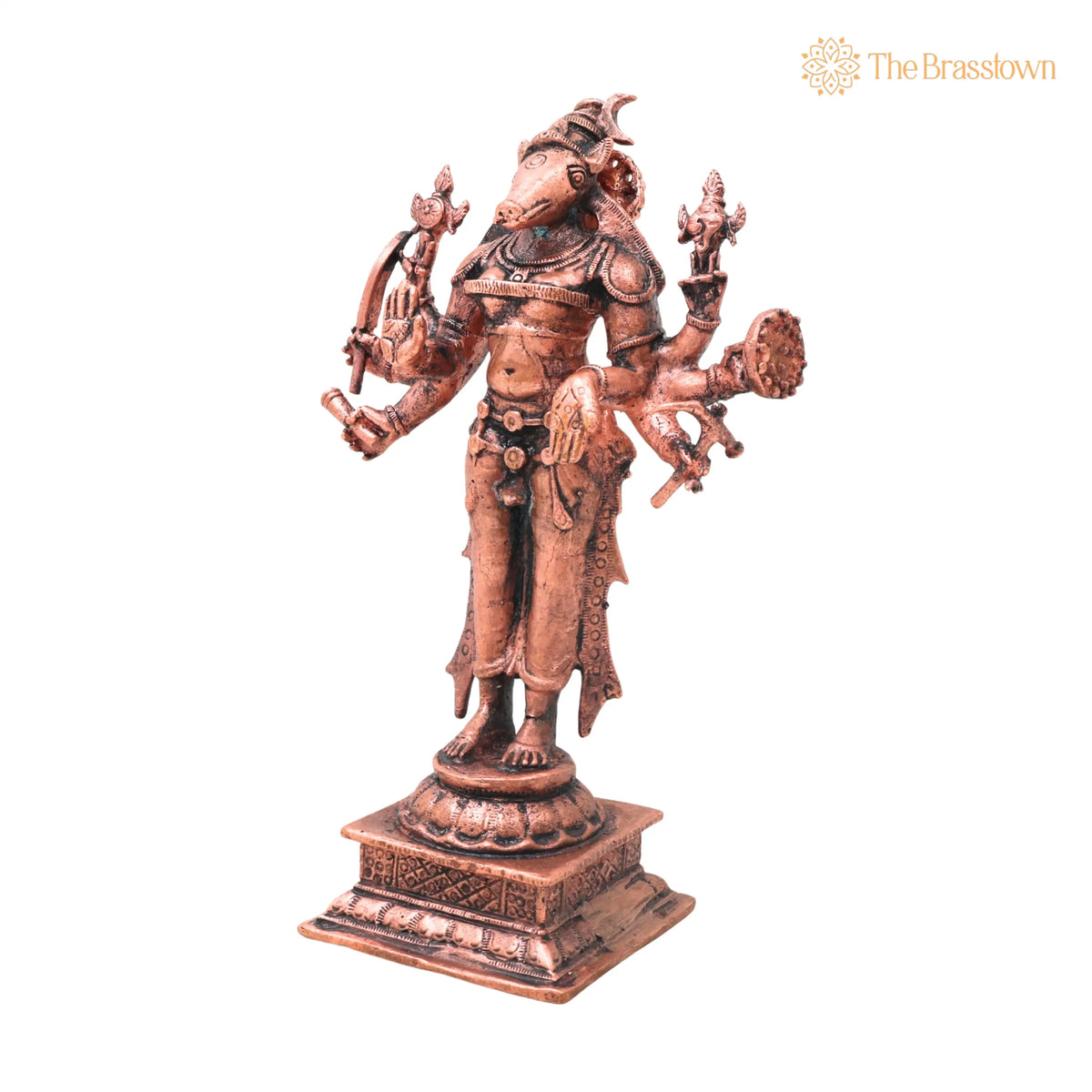 Copper Sri Maha Varahi Devi Idol – Handcrafted Home Décor &amp; Gifting 5.5 Inch 3