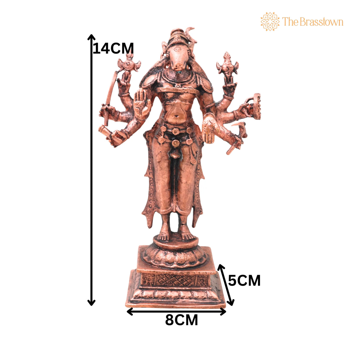 Copper Sri Maha Varahi Devi Idol – Handcrafted Home Décor &amp; Gifting 5.5 Inch 5