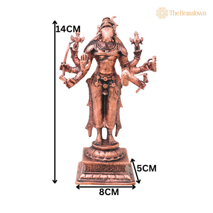 Copper Sri Maha Varahi Devi Idol – Handcrafted Home Décor &amp; Gifting 5.5 Inch 5