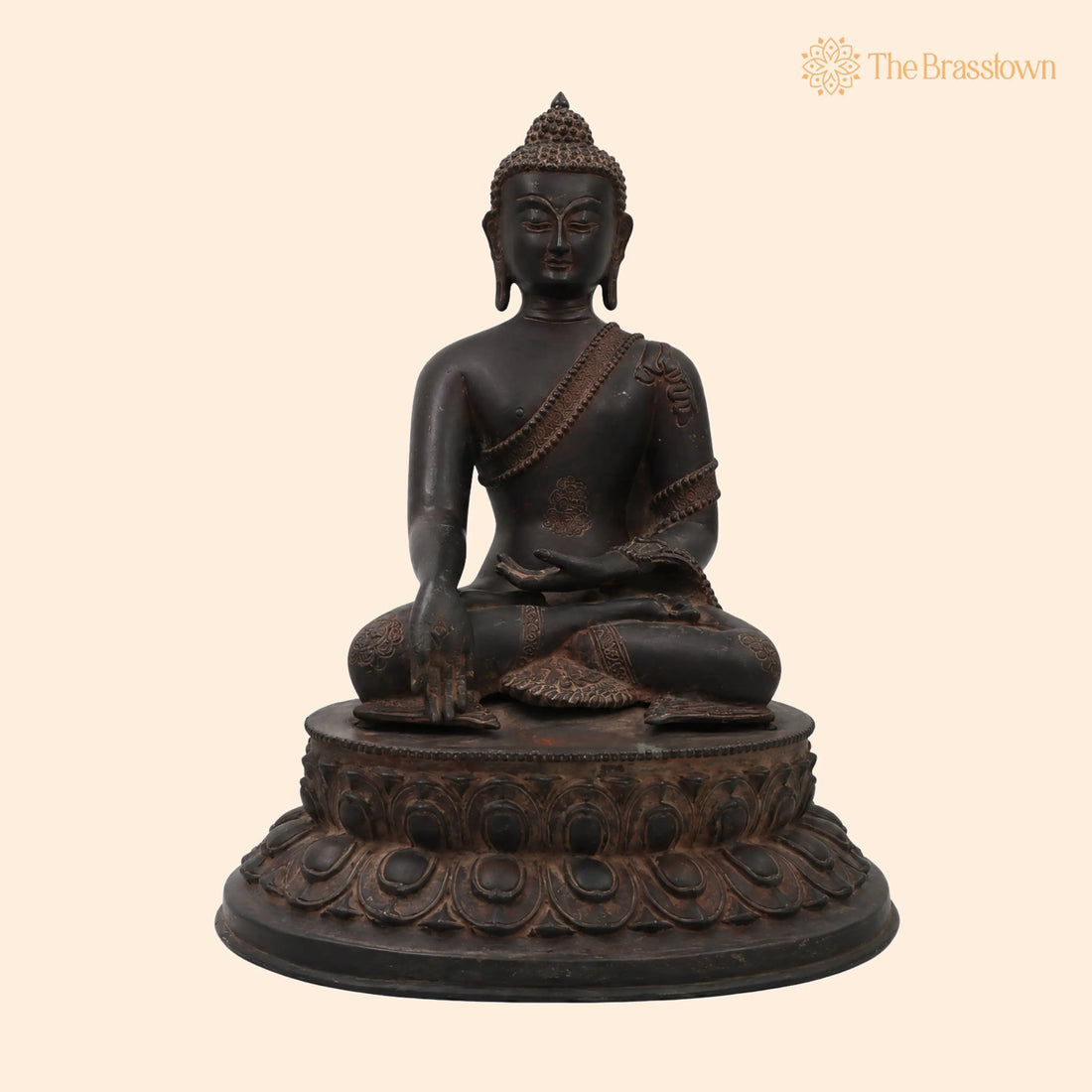 Brass Gautama Buddha Idol – Statue HandcraftedTraditional Spiritual Décor for Pooja Home Decoration &amp; Gifting 15.5 Inch 1