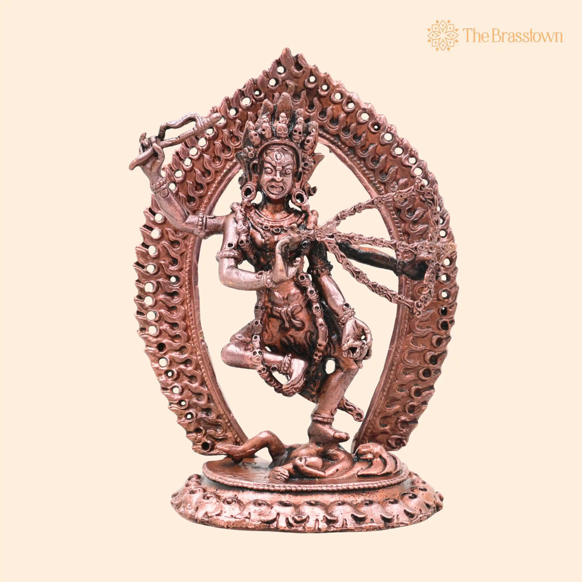 Copper Kurukulla Devi Idol Handcrafted Murti for Pooja – Meditation, Home Décor &amp; Gifting 5.5 Inch 1