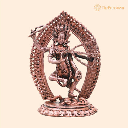 Copper Kurukulla Devi Idol Handcrafted Murti for Pooja – Meditation, Home Décor &amp; Gifting 5.5 Inch 1