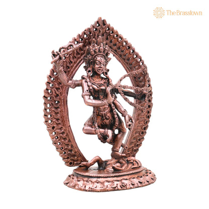 Copper Kurukulla Devi Idol Handcrafted Murti for Pooja – Meditation, Home Décor &amp; Gifting 5.5 Inch 2