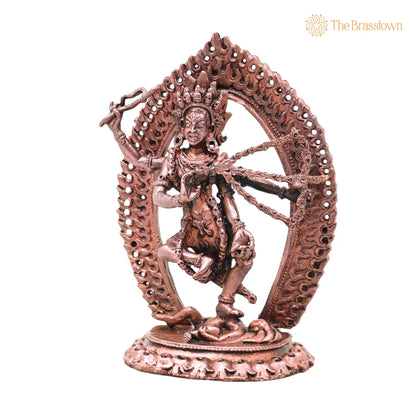 Copper Kurukulla Devi Idol Handcrafted Murti for Pooja – Meditation, Home Décor &amp; Gifting 5.5 Inch 3