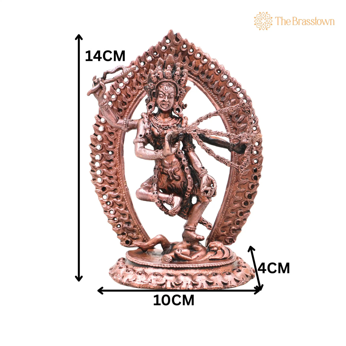 Copper Kurukulla Devi Idol Handcrafted Murti for Pooja – Meditation, Home Décor &amp; Gifting 5.5 Inch 5