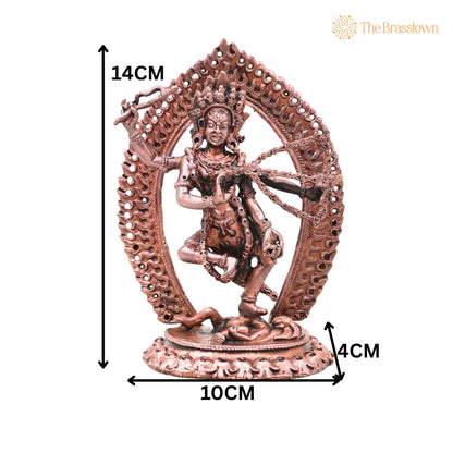 Copper Kurukulla Devi Idol Handcrafted Murti for Pooja – Meditation, Home Décor &amp; Gifting 5.5 Inch 5