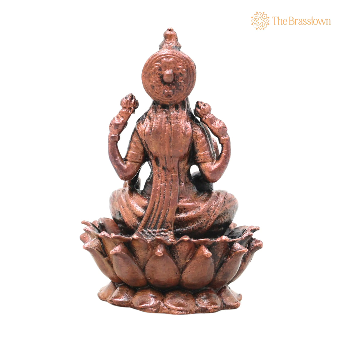 Copper Lakshmi Idol Murti – Handcrafted Mahalakshmi Goddess Statue for Pooja, Home Décor &amp; Spiritual Gifting 3 Inch 4
