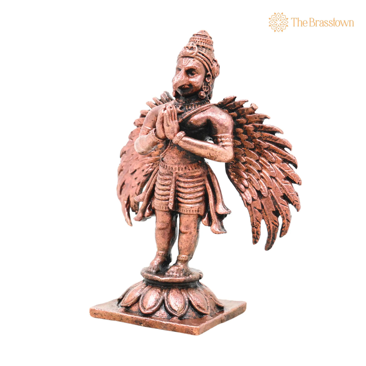 Copper Garuda Dev Idol – Handcrafted Lord Garuda Murti for Pooja, Vastu, Home Décor &amp; Spiritual Gifting 3 Inch 3
