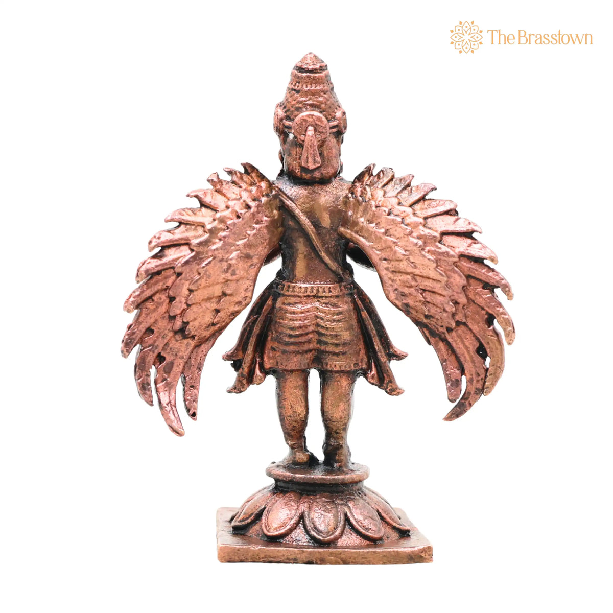 Copper Garuda Dev Idol – Handcrafted Lord Garuda Murti for Pooja, Vastu, Home Décor &amp; Spiritual Gifting 3 Inch 4