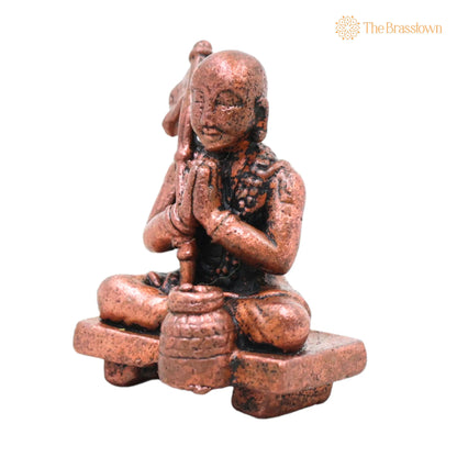 Copper Shree Ramanujacharya Idol – Handcrafted Home Décor &amp; Gifting 1 Inch 3