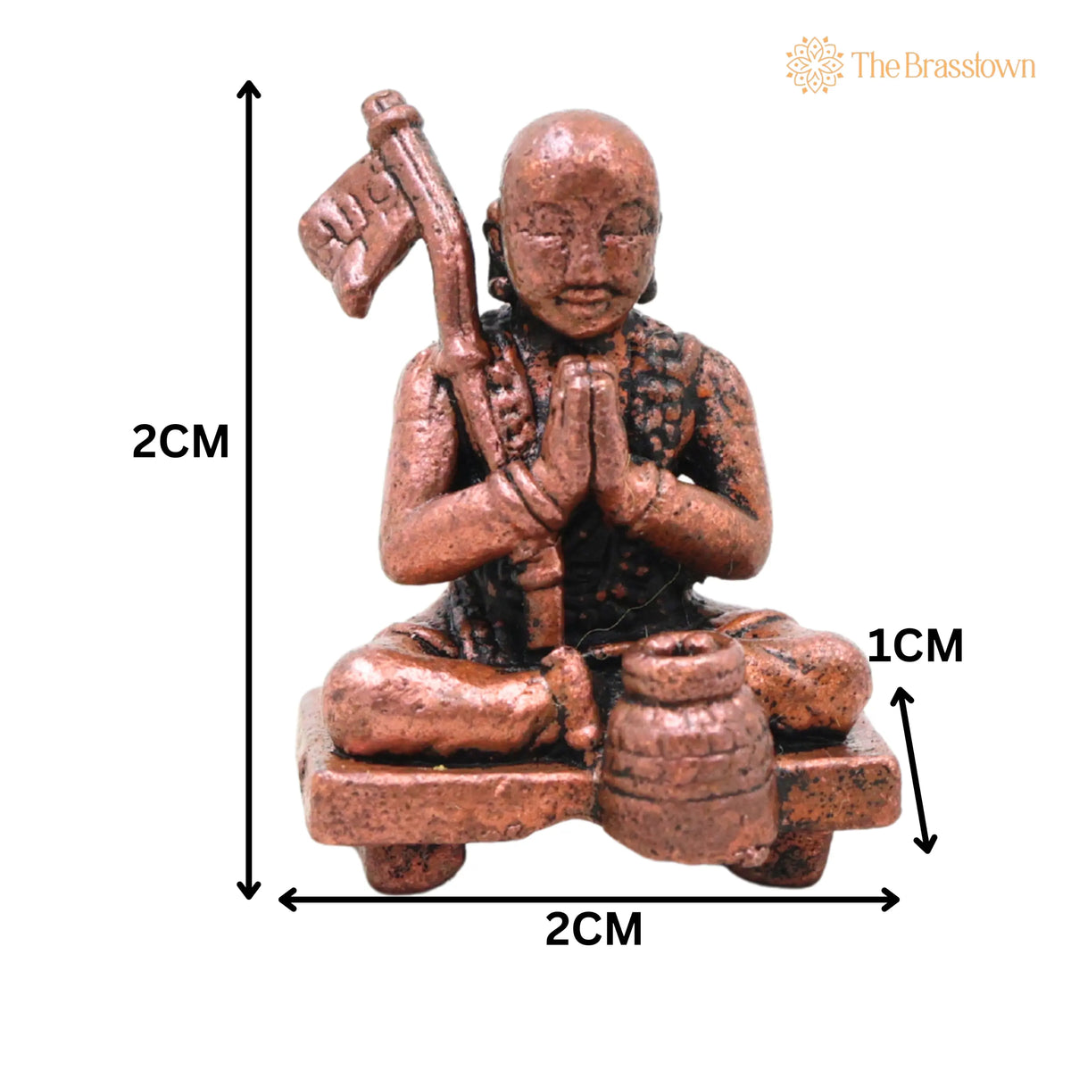 Copper Shree Ramanujacharya Idol – Handcrafted Home Décor &amp; Gifting 1 Inch 5
