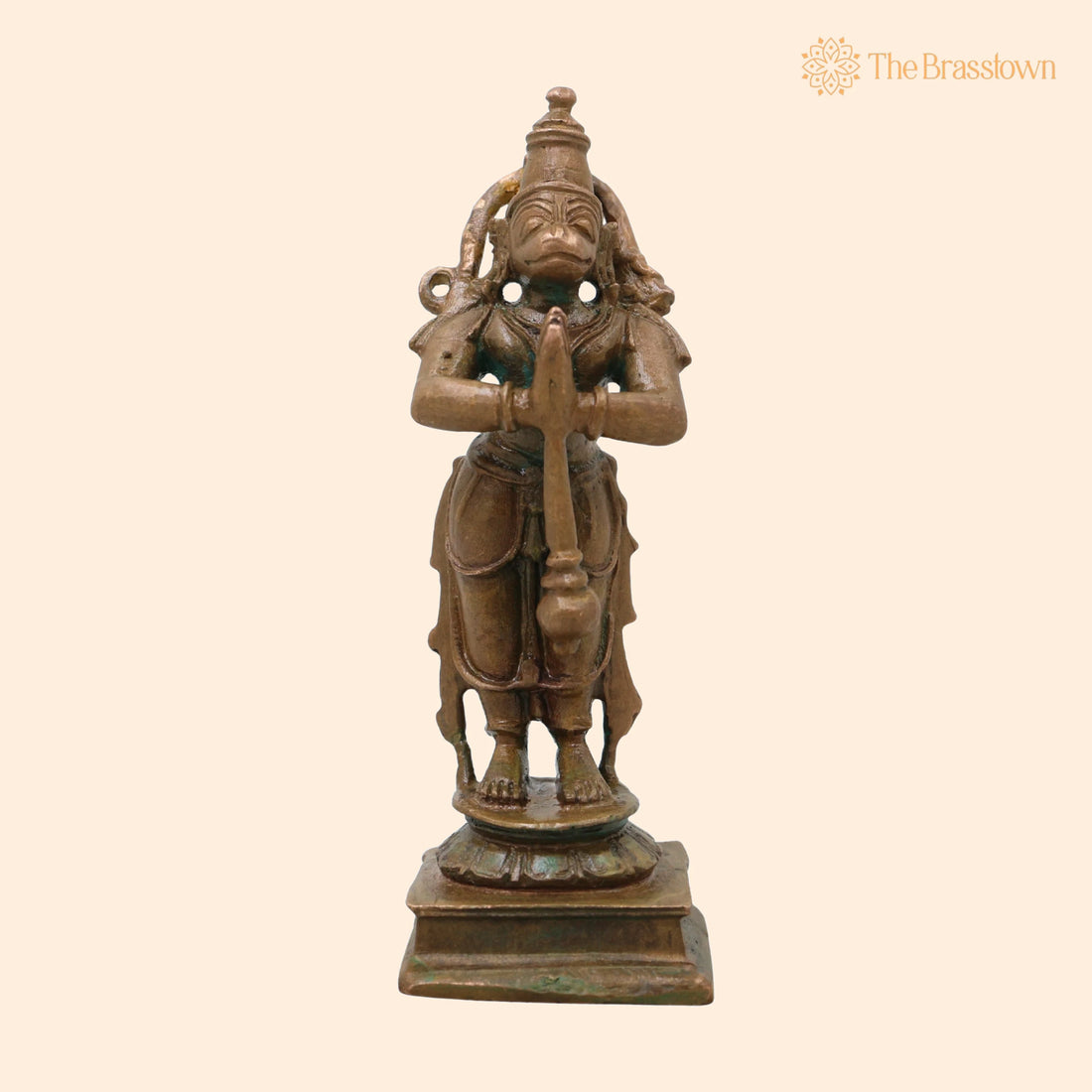Bronze Hanuman Idol – Anjaneya Handcrafted Bajrangbali Murti for Pooja, Home Décor &amp; Spiritual Gifting 4.5 Inch 1