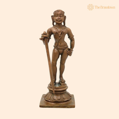 Bronze Murugan Idol – Dhandayudhapani Subramanya Kartikeya Statue for Pooja Home Décor Gifting Handcrafted Chola Style 4 Inch 1