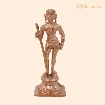 Bronze Murugan Idol – Handcrafted Lord Dhandayudhapani Subramanya Statue for Pooja, Home Décor &amp; Gifting 4 Inch 1