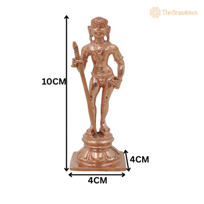 Bronze Murugan Idol – Handcrafted Lord Dhandayudhapani Subramanya Statue for Pooja, Home Décor &amp; Gifting 4 Inch 5