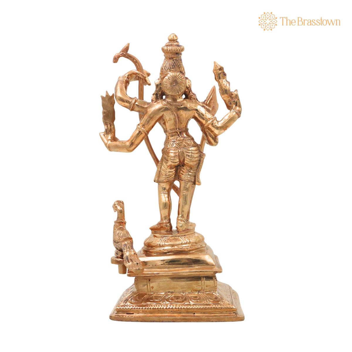 Bronze Murugan Idol – Handcrafted Lord Kartikeya Subrahmanya Skanda Statue for Pooja, Home Décor &amp; Gifting 9 Inch 4