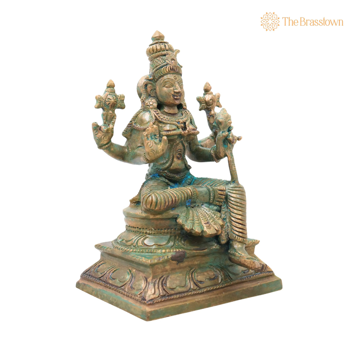 Bronze Bhuvaneshwari Devi Idol for Pooja – Handcrafted Kamakshi Devi Home Temple Décor, Spiritual Gifting &amp; Vastu 6 Inch 2