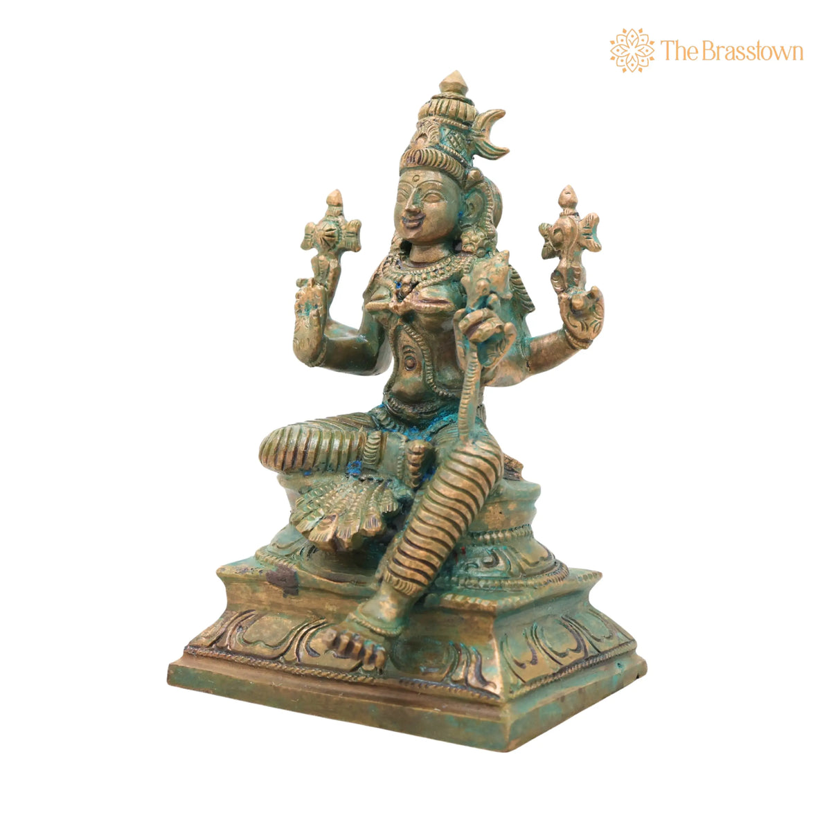 Bronze Bhuvaneshwari Devi Idol for Pooja – Handcrafted Kamakshi Devi Home Temple Décor, Spiritual Gifting &amp; Vastu 6 Inch 3
