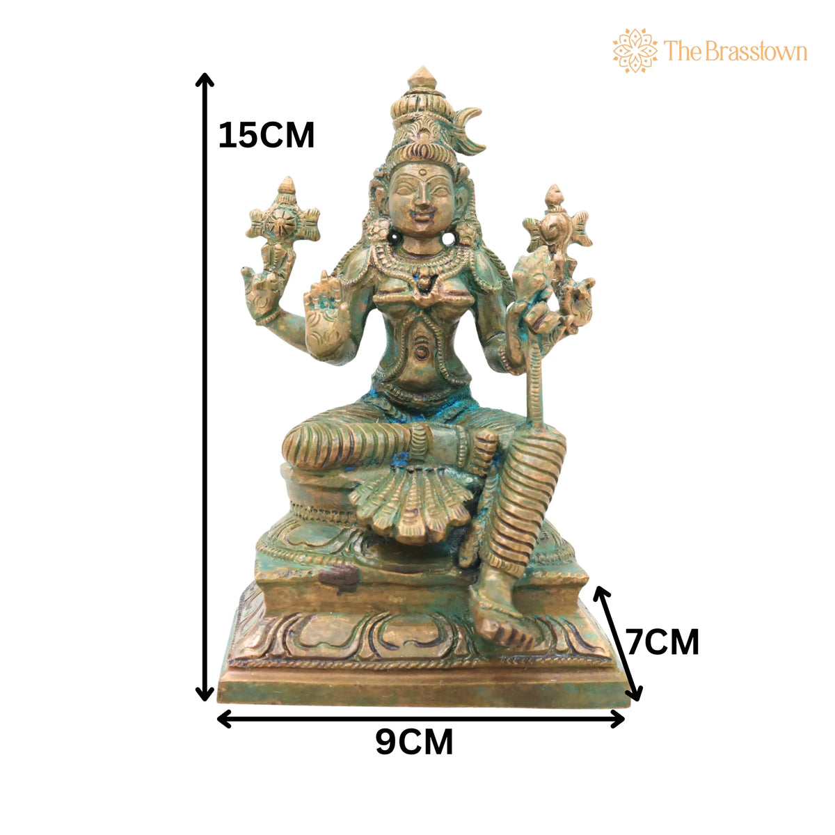 Bronze Bhuvaneshwari Devi Idol for Pooja – Handcrafted Kamakshi Devi Home Temple Décor, Spiritual Gifting &amp; Vastu 6 Inch 5