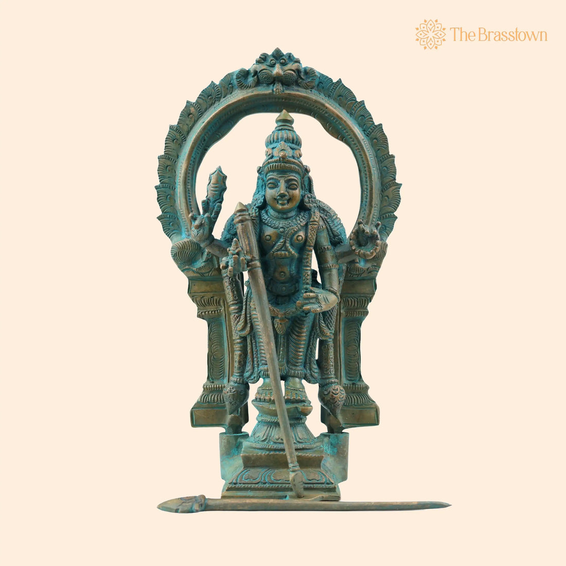 Bronze Thiruchendur Arulmigu Subramaniya Swamy Silai Murugan Skanda Idol – Handcrafted Chola Style Statue for Pooja 8 Inch 1