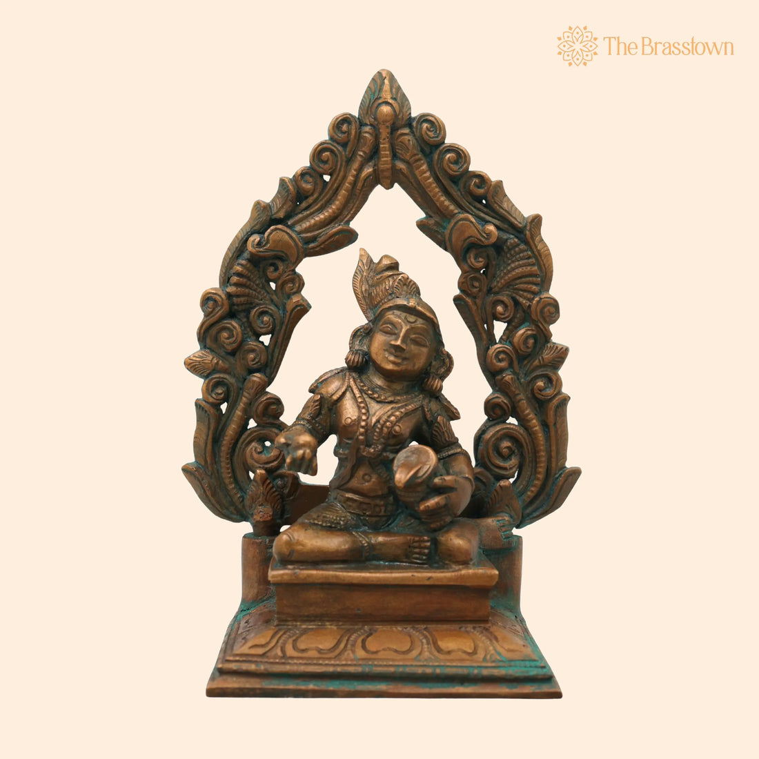 Bronze Laddu Gopal Idol – Handcrafted Bal Krishna Murti for Pooja, Home Temple Décor &amp; Spiritual Gifting 6 Inch 1