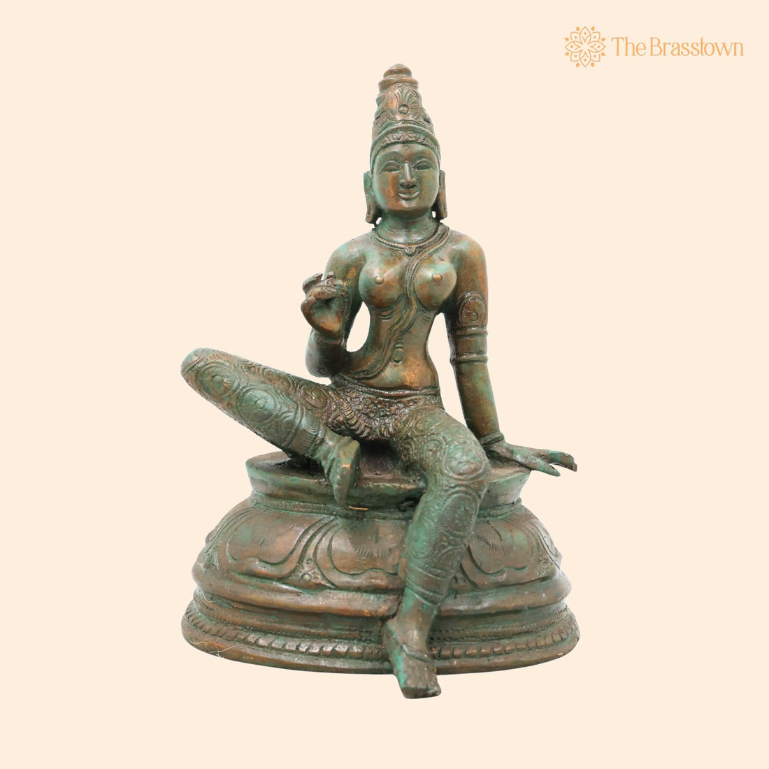 Bronze Bhogashakti Idol – Bhoga Shakti Devi Murti for Pooja, Home Décor, Gifting, Handcrafted Traditional Chola Art 7.5 Inch 1