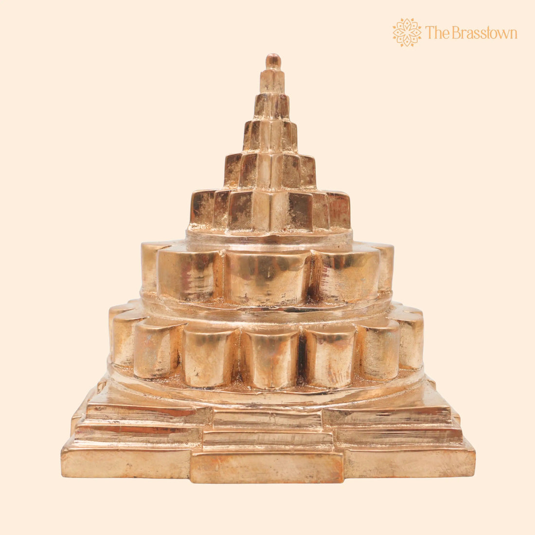 Bronze Mahameru Sri Chakra Yantra for Pooja – Handcrafted Vastu, Home Décor &amp; Auspicious Gifting 4.5 Inch 1