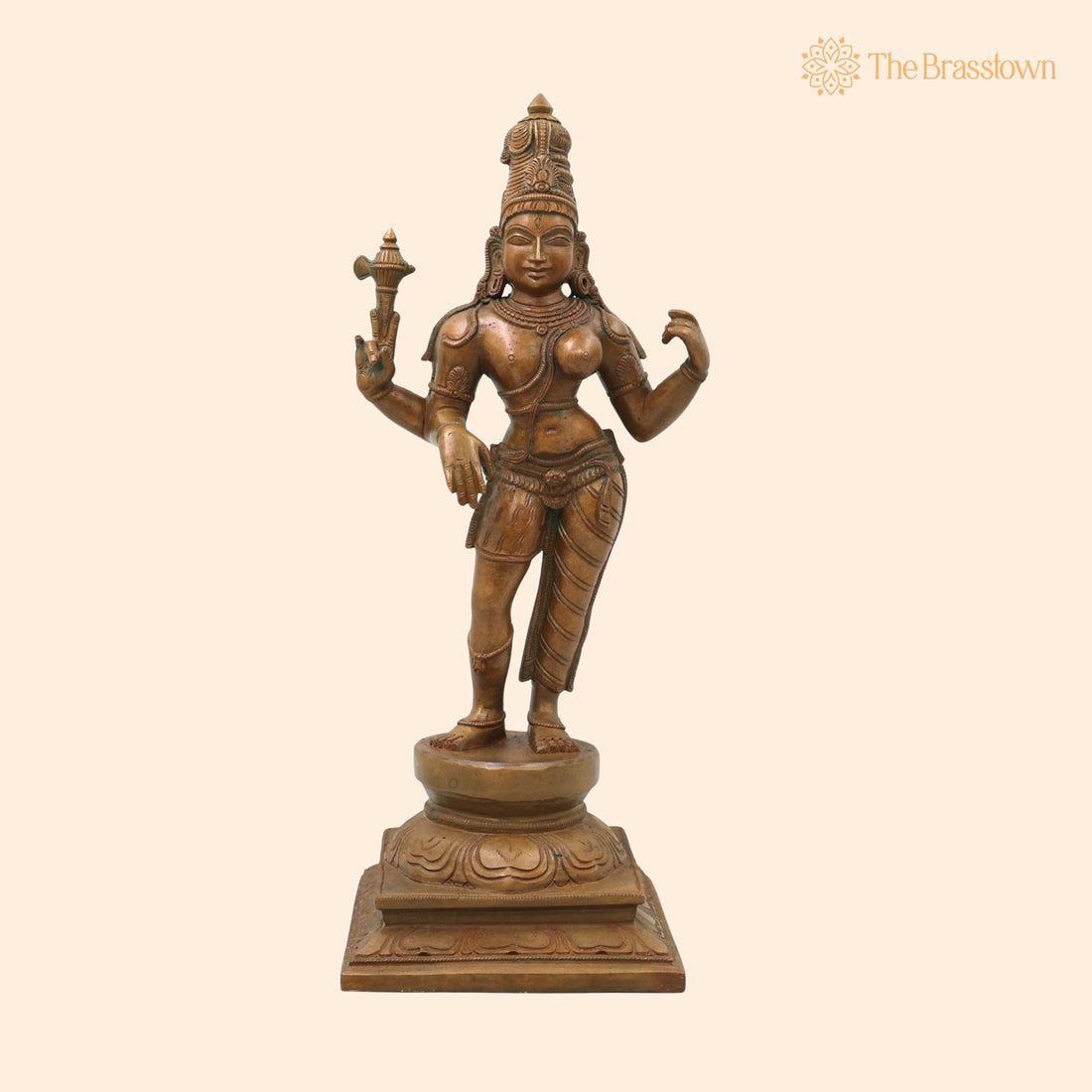 Bronze Ardhanarishwara Idol – Handcrafted Home Décor, Temple &amp; Gifting 12.5 Inch 1